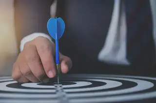 Blue Dart Held on Bullseye