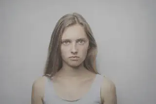 Woman Gray Top