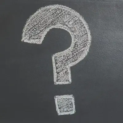 Question Mark on Chalk Board