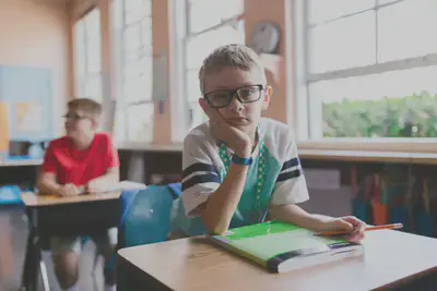 Boy in Classroom