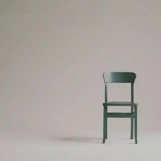 Wooden Chair on White Background